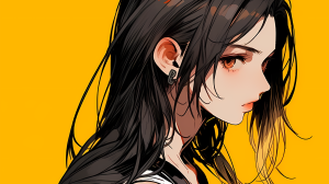【哲风壁纸】侧脸女孩插画-女孩.png